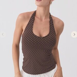 Klassy Halter Brami Polka Dot Top